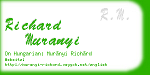 richard muranyi business card