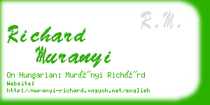 richard muranyi business card